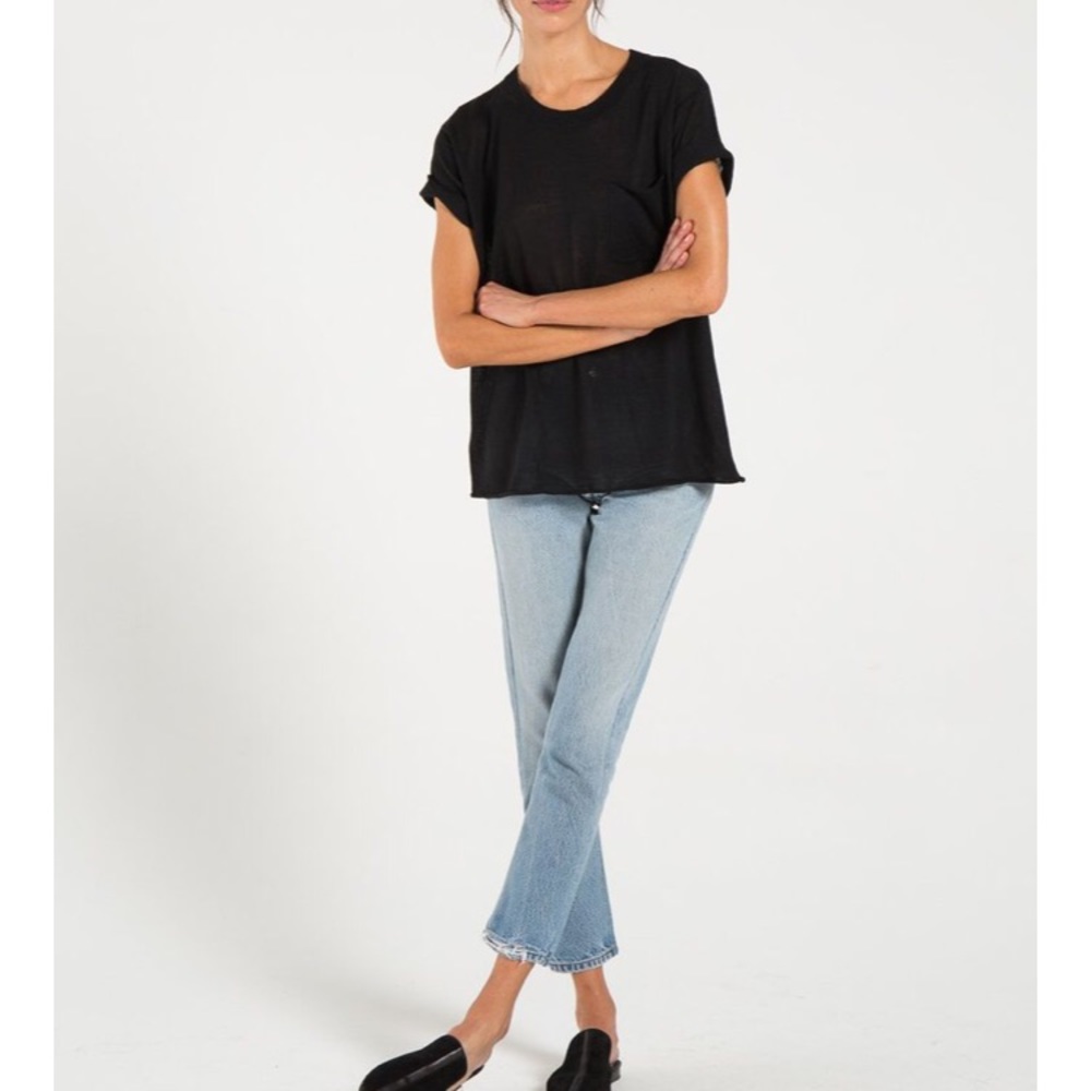 NWT n:Philanthropy Cannes Pocket Knit Tee in Black
